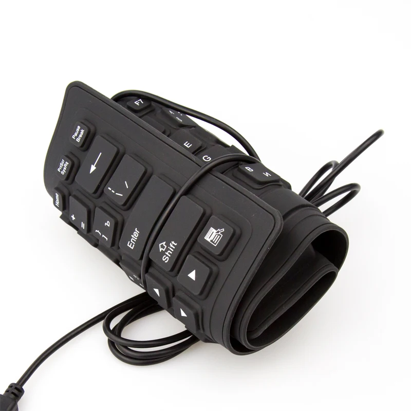 USB PC Клавиатура портативная мини Гибкая силиконовая складная 35 5 см x 13 9 размер