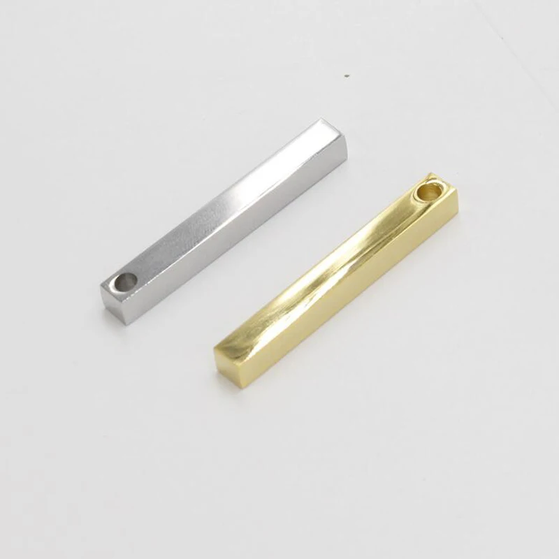 Fnixtar 20pcs/lot 5*40mm Stainless Steel Stamping Bar Blank Long Square Pendant Charms DIY Jewelry Making Pendants | Украшения и