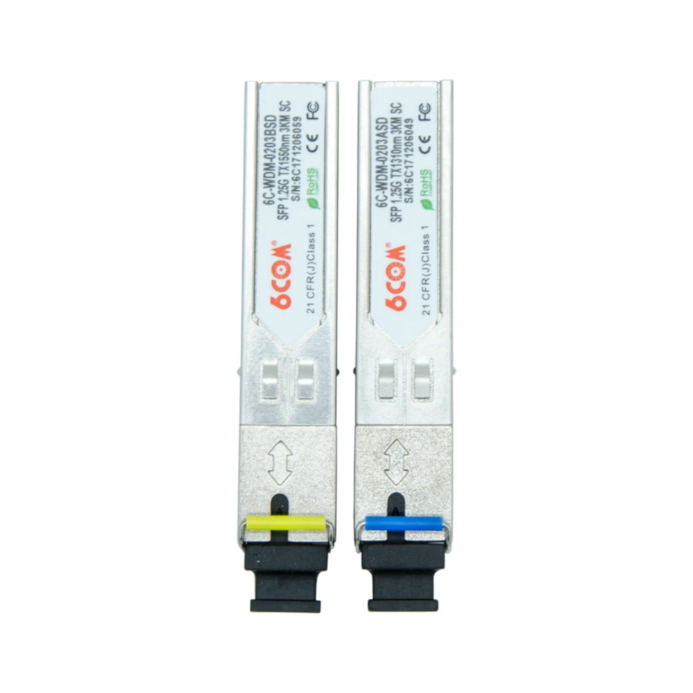 2 пары-1000BASE-BX BiDi SFP 1310nm/1550nm 3 км модуль один волокно SC разъем c ddm приемопередатчик |