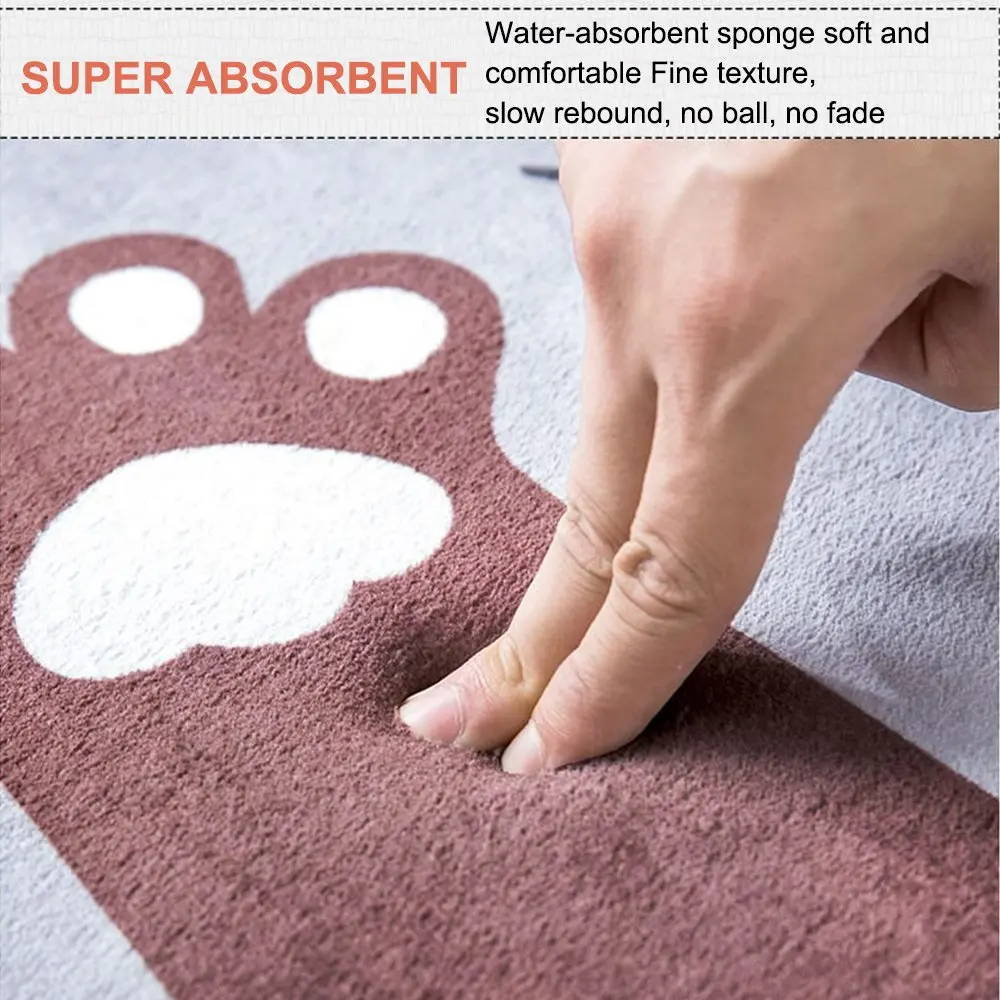 Милые моющиеся коврики кошачья лапа коврик с принтом кухня для гостиной