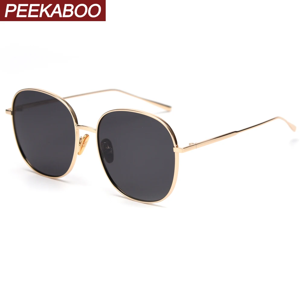 Peekaboo, золотые, большие, квадратные солнцезащитные очки, мужские, поляризационные, металлическая оправа, поляризационные, солнцезащитные очки для женщин, лето, для вождения, унисекс