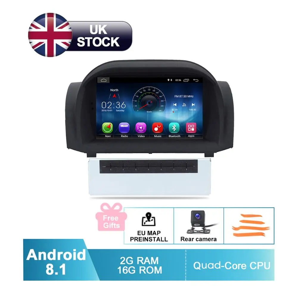 7 &quotHD Android 8 1 GPS для автомобиля стерео Ford Fiesta 2013 2014 2015 2016 DVD аудио радио FM WiFi