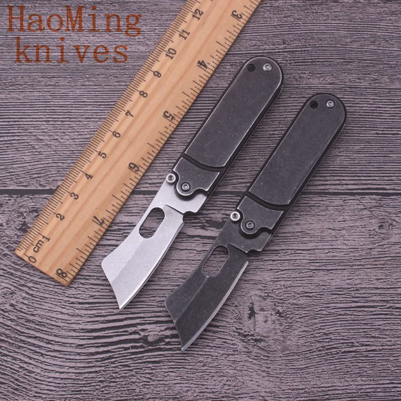 Портативный мини складной нож для выживания на природе стальной брелок с ручкой