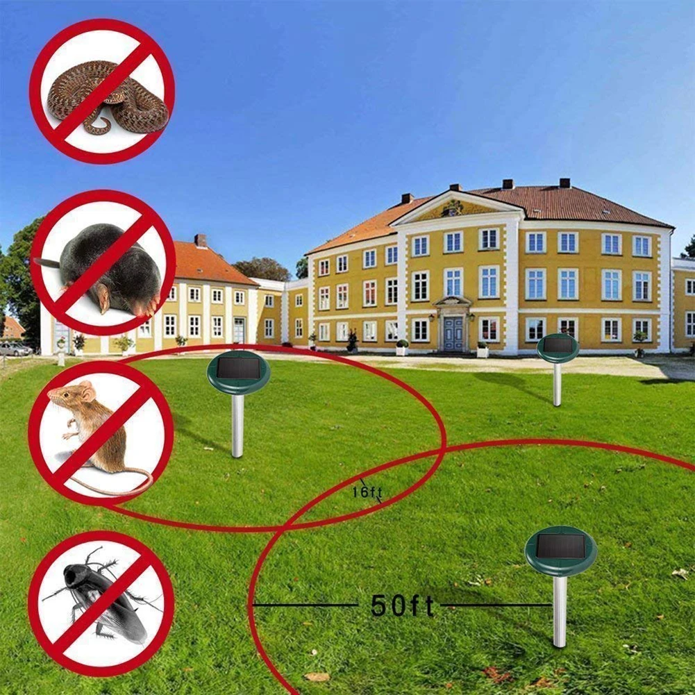 Новинка ультразвуковая волна отпугиватель крыс на солнечной батарее змея грызун