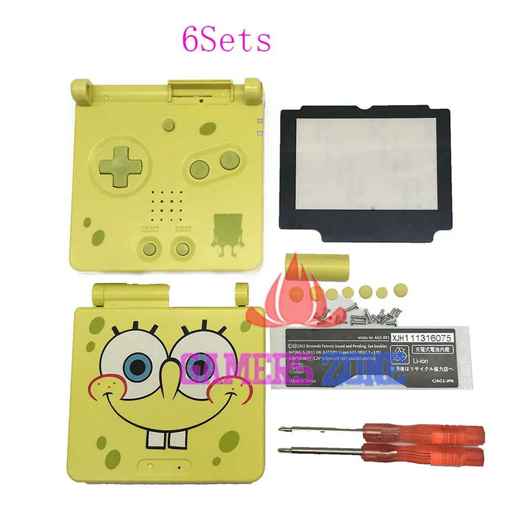 6 комплектов для GBA SP версия замена корпуса оболочка экран Объектив для Gameboy Advance GBA SP чехол Крышка