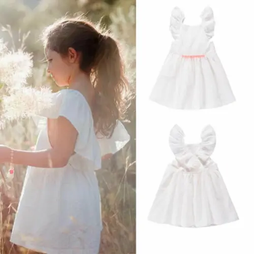 Одежда для маленьких девочек летнее платье без рукавов Летняя подвесная одежда принцессы|Платья| |