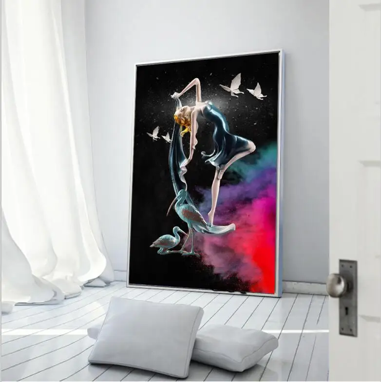 3D обои для фотографий современные абстрактные танцевальные тисненый рисунок