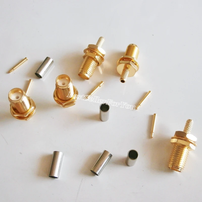 ОБЖИМНАЯ гайка RG174 RG316 LMR100 с разъемом для кабеля 10X RPSMA Jack разъем LMR100|connector crimp|connector