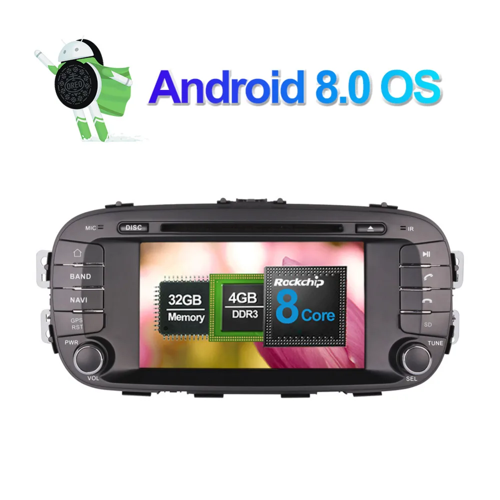 2 Din Android 7 1/8 0 Автомобильный GPS навигатор Bluetooth мультимедийный плеер для Kia Soul 2014