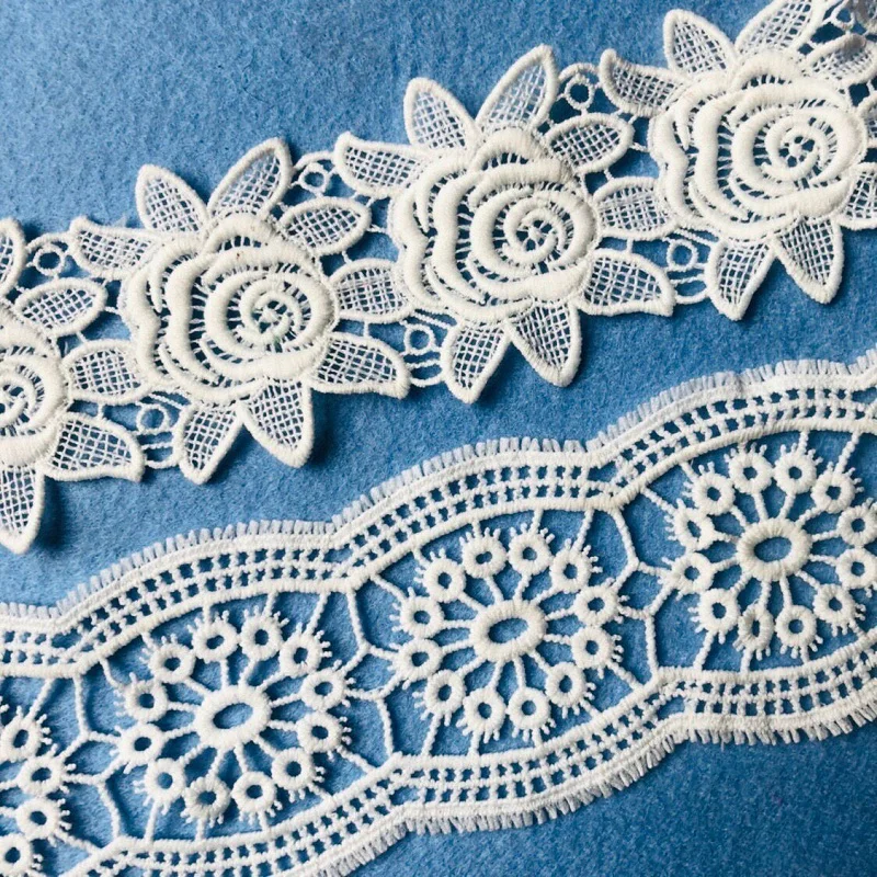 3 Yards Crochet Knitting Lace Trim Fabric Ribbon for DIY Apparel Sewing Handmade Patchwork Scrapbooking Craft Accessories | Дом и сад