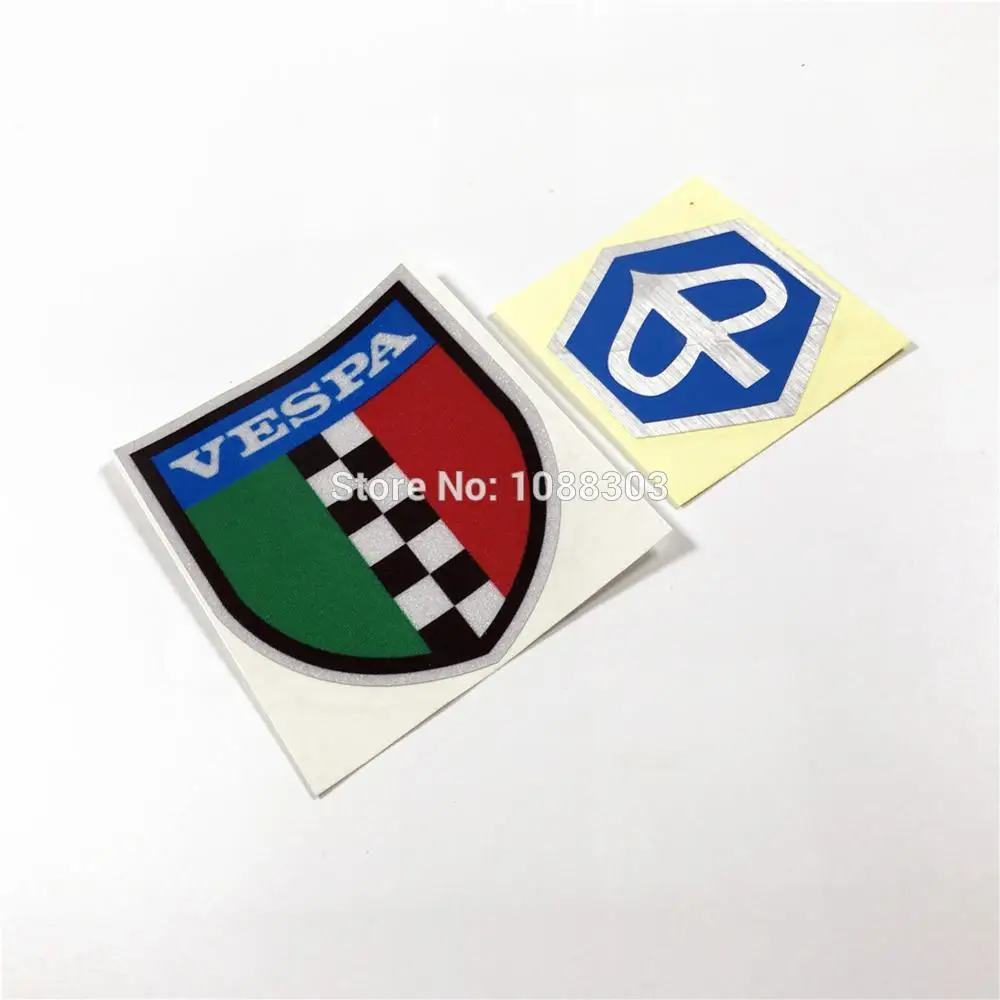 Набор из 2 шт. Стикеры для мотоциклетного шлема автомобильные наклейки MOTO GP Vespa 1960s