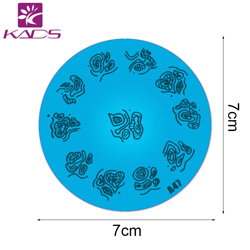 KADS A47 Ногтей Штамп Украшения Штамповки Плиты Штамповка Nail Art Маникюр Шаблон
