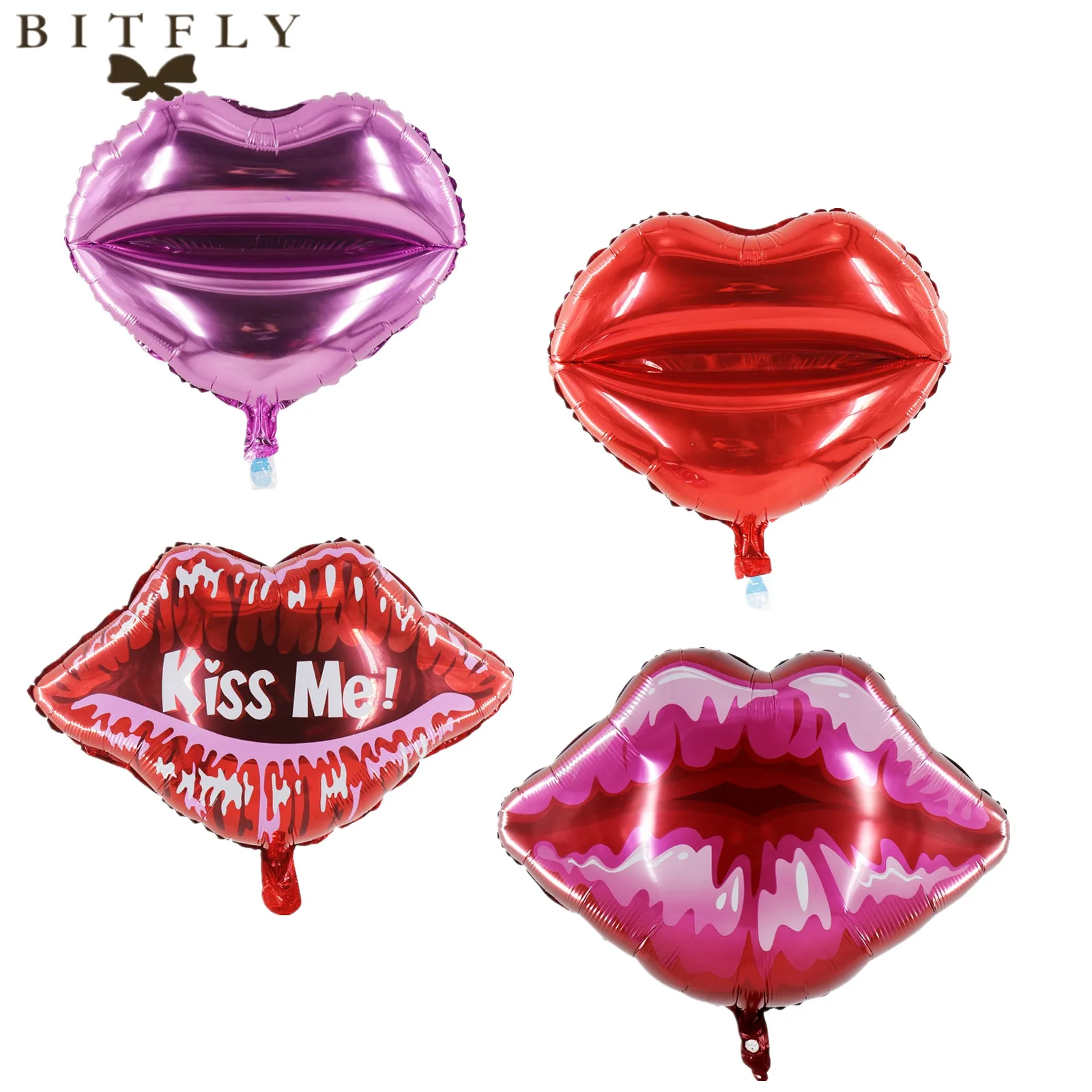 BIT.FLY1pc большой размер пикантные красные губы воздушный шар из алюминиевой фольги