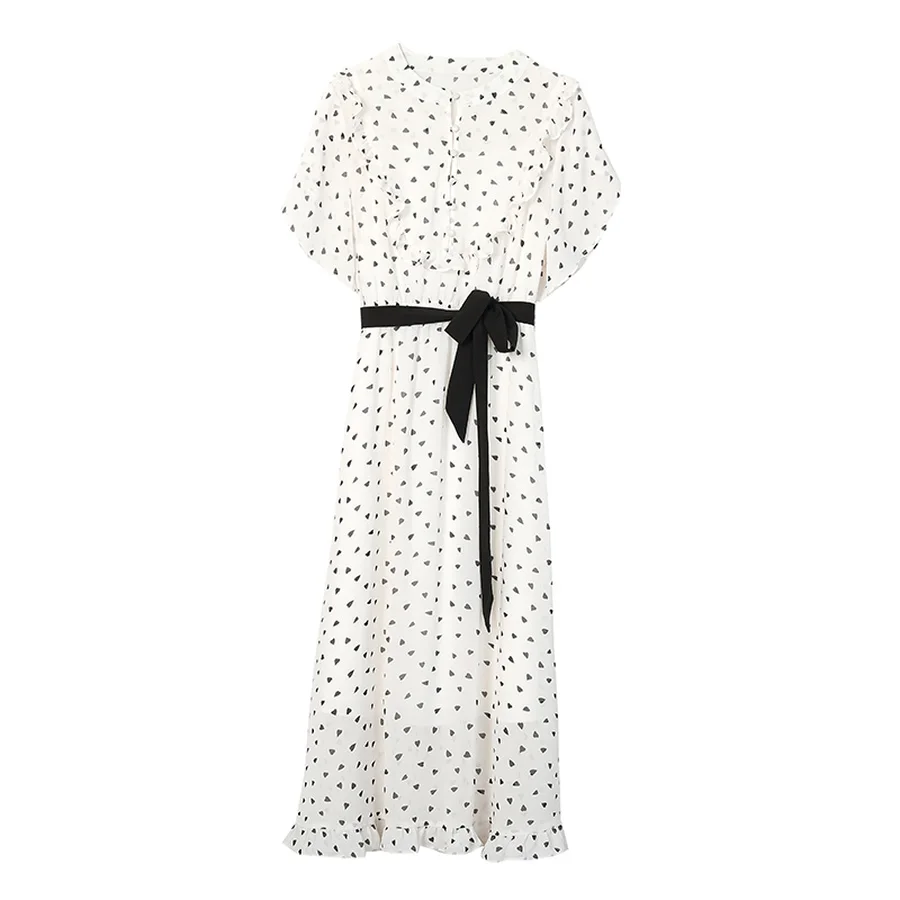 2019 шифоновые платья миди в белый горошек из двух частей летние винтажные пляжные