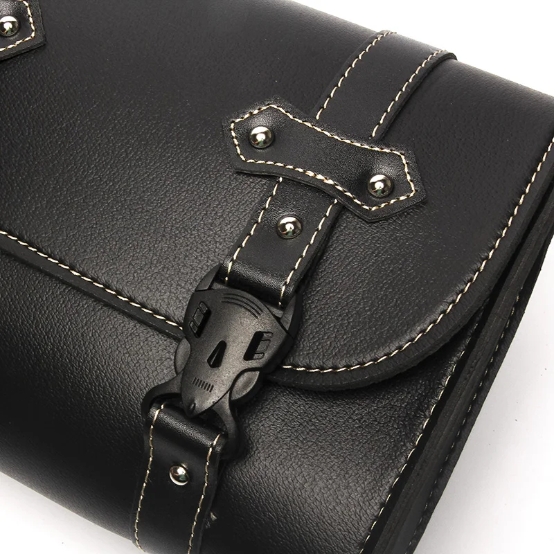 Triclicks черные мотоциклетные седельные сумки из искусственной кожи боковые для