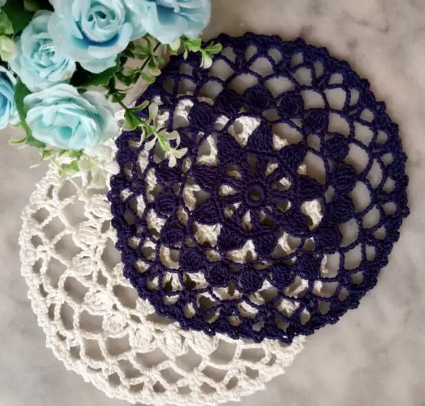 Горячее кружево круглый хлопок настольная салфетка подложка коврик ткань