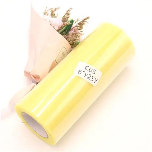 C05 Yellow 15 см 25 ярдов детского дня рождения и вечеринки, рулон тюля Ткань для юбки-пачки для вечеринки, дня рождения Свадебные украшения сетчатая ткань для шитья DIY органза юбка-пачка аксессуары - Цвет: C05 Yellow
