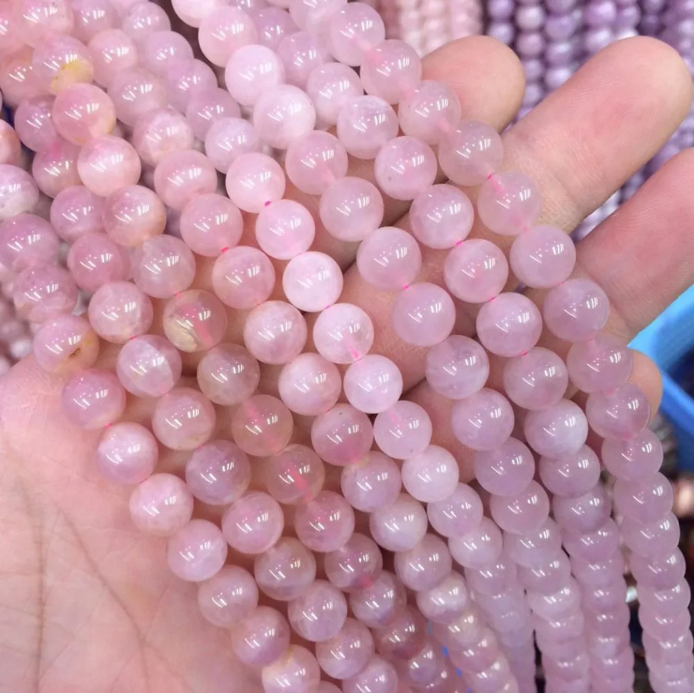 Круглые Бусины Из Натурального драгоценного камня в виде розы незакрепленные