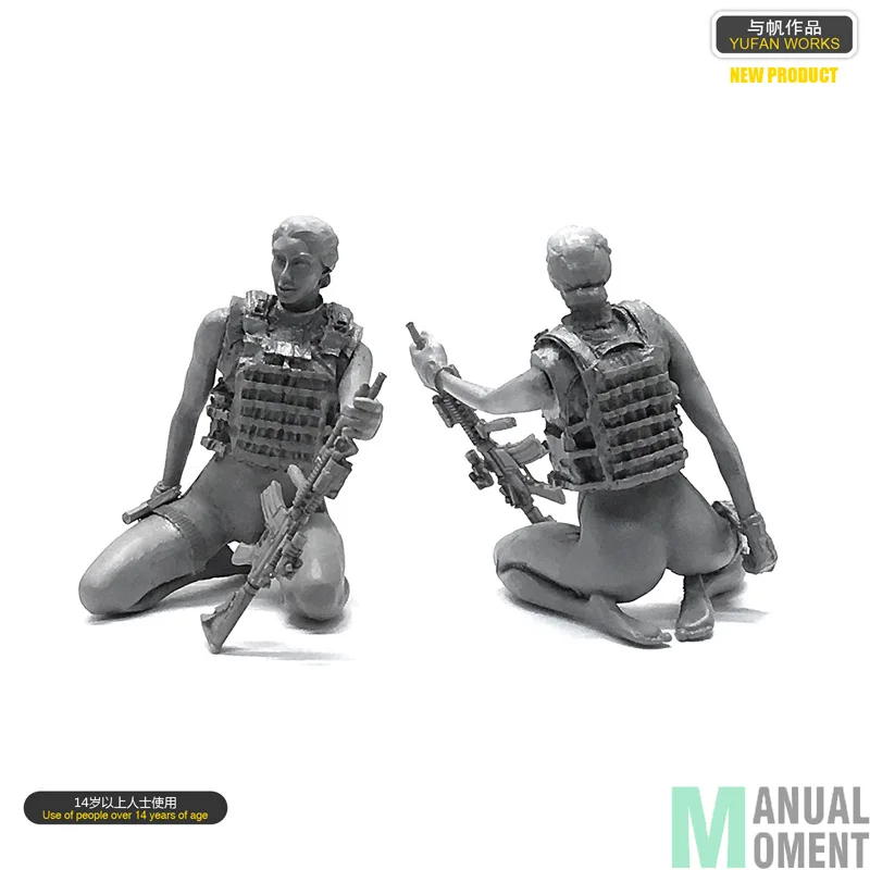 Миниатюрный 1/35 ВМС США Печать коммандос женский солдат индивидуальный Солдат