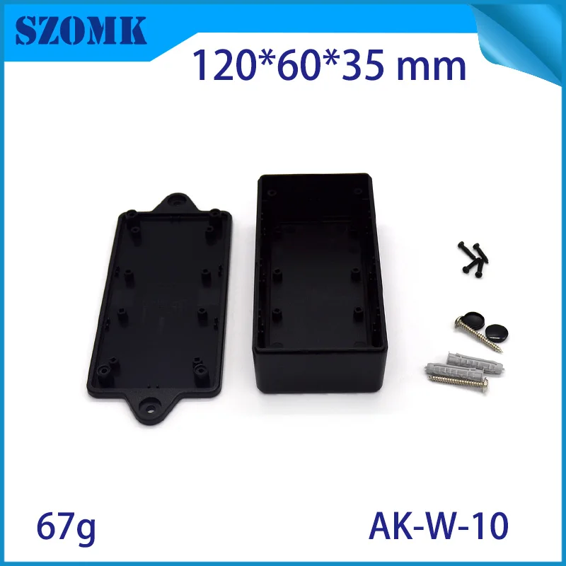 10 pcs wall mount enclosure plastic enclosures china pcb box 120x60x35mm electronics indoor waterproof junction abs housing |