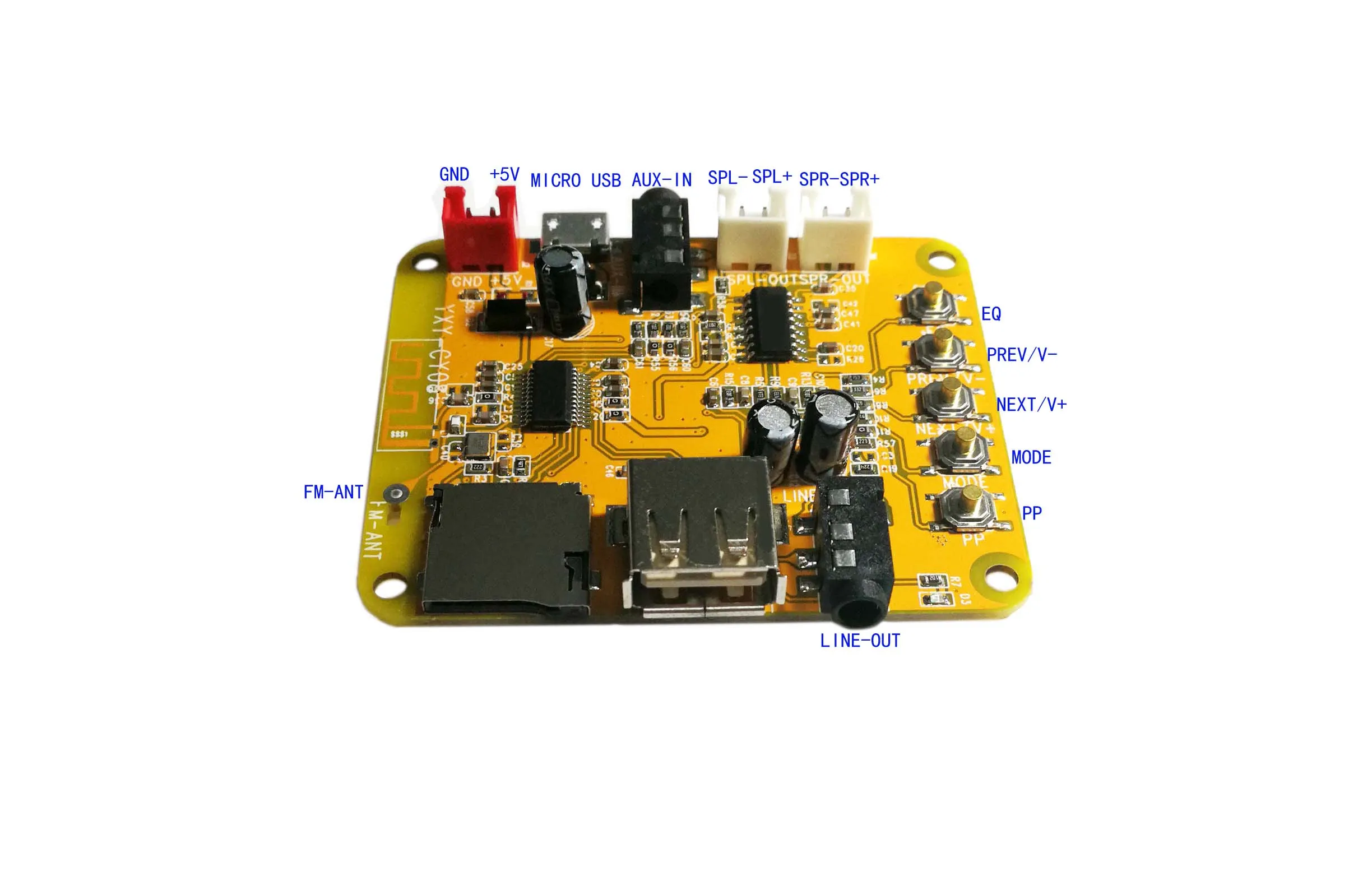 5 в беспроводной Bluetooth 4 2 аудио декодер плата с поддержкой FM MP3 WMA WAV FLAC APE