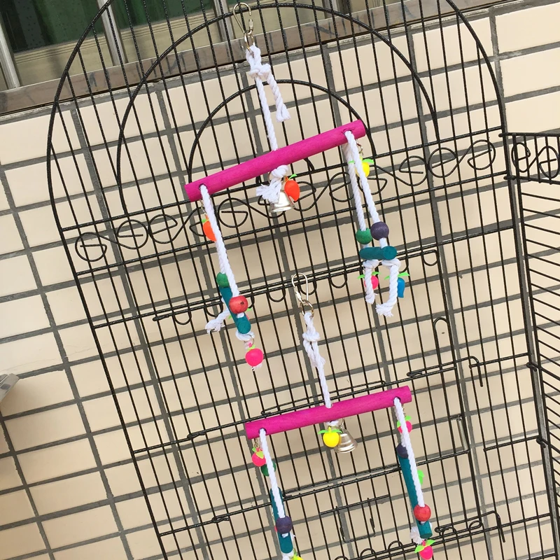 10 &quotРучной Работы Красочные Птицы Игрушки Жевательная Висит Попугай Cockatiel Баджи