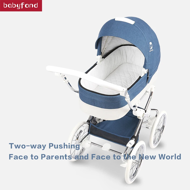 Детская коляска Babyfond 2 в 1 с большим пространством двухсторонняя трехколесная