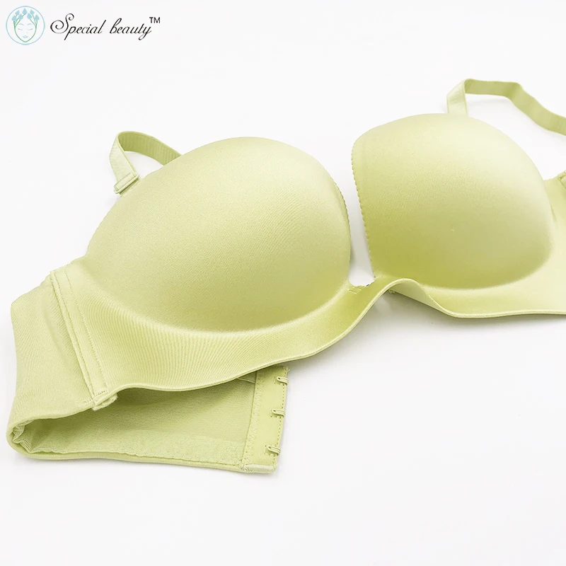Бюстгальтер пуш-ап на косточках Супер низкая цена горчичный зеленый сексуальный