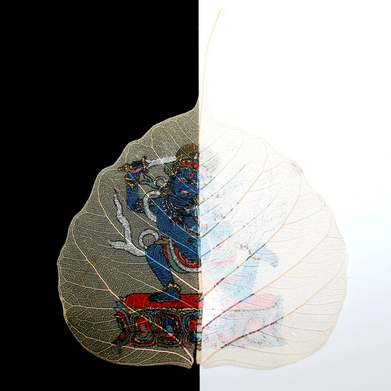Immovable Ming Wang минеральный пигмент окрашенные индийский Bodhi лист Тибетский буддизм