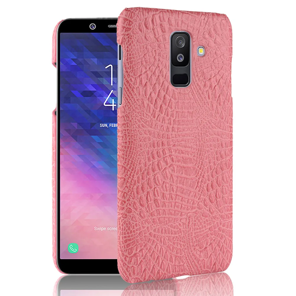 Роскошный кожаный чехол из крокодиловой кожи для Samsung Galaxy A6 Plus с узором