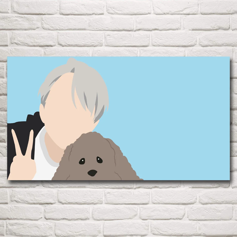 FOOCAME Yuri on Ice аниме фильм Poste настенные художественные принты шелковые декоративные картины для дома гостиной украшения картины спальни