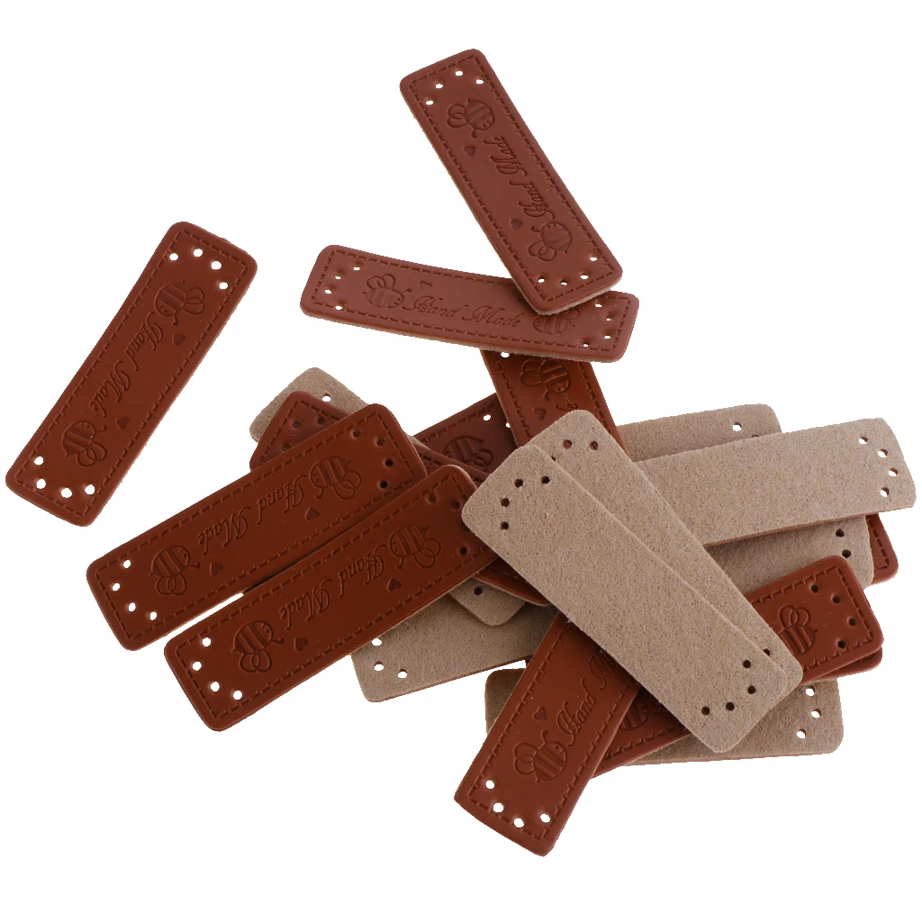 60 шт. этикетки из искусственной кожи для одежды джинсов сумок обуви|Этикетки