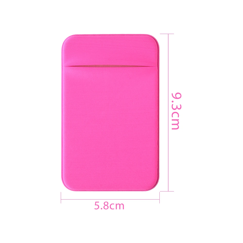 Fashion Elastic Stretch Lycra Adhesive Cell Phone ID Credit Card Holder Sticker Pocket Wallet Case Card Holder Fit most Phone