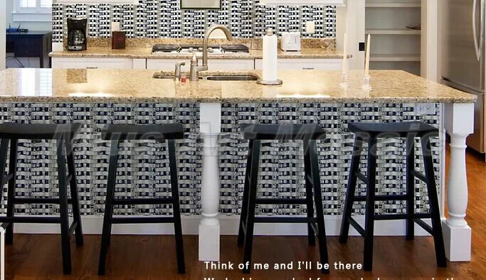 Глянцевая белая и темно синяя мозаичная плитка из хрустального стекла|tiling mosaic