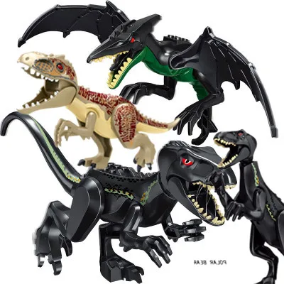 NEWTyrannosaurus Велоцираптор Indoraptor строительные блоки фигурки динозавров Кирпичи