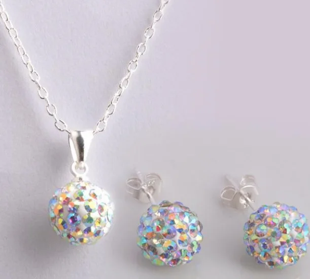 Комплект из колье и серёг серебра 925 пробы |