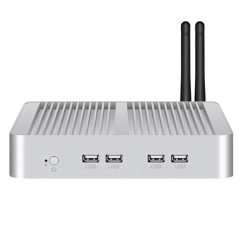 Безвентиляторный мини ПК i7 i5 Dual LAN Мини компьютер i7 5500U i5 4200U Celeron J1900 HDMI wifi Windows PC Поддержка 2,5 SATA HDD