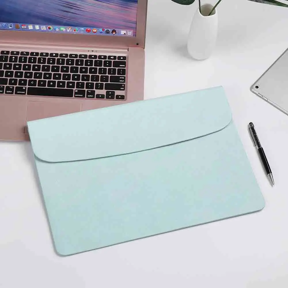 green 1 шт. кожаный чехол для ноутбука, сумка-чехол для MacBook Air Pro retina 11 12 13 15, чехол для ноутбука, аксессуары для MacBook - Цвет: green
