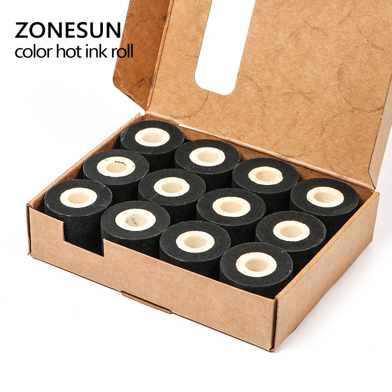 ZONESUN 36*32 мм энергосберегающий черный горячий печатающий чернильный ролик для MY-380F хорошего качества чернила для принтера Черные Горячие печати рулоны