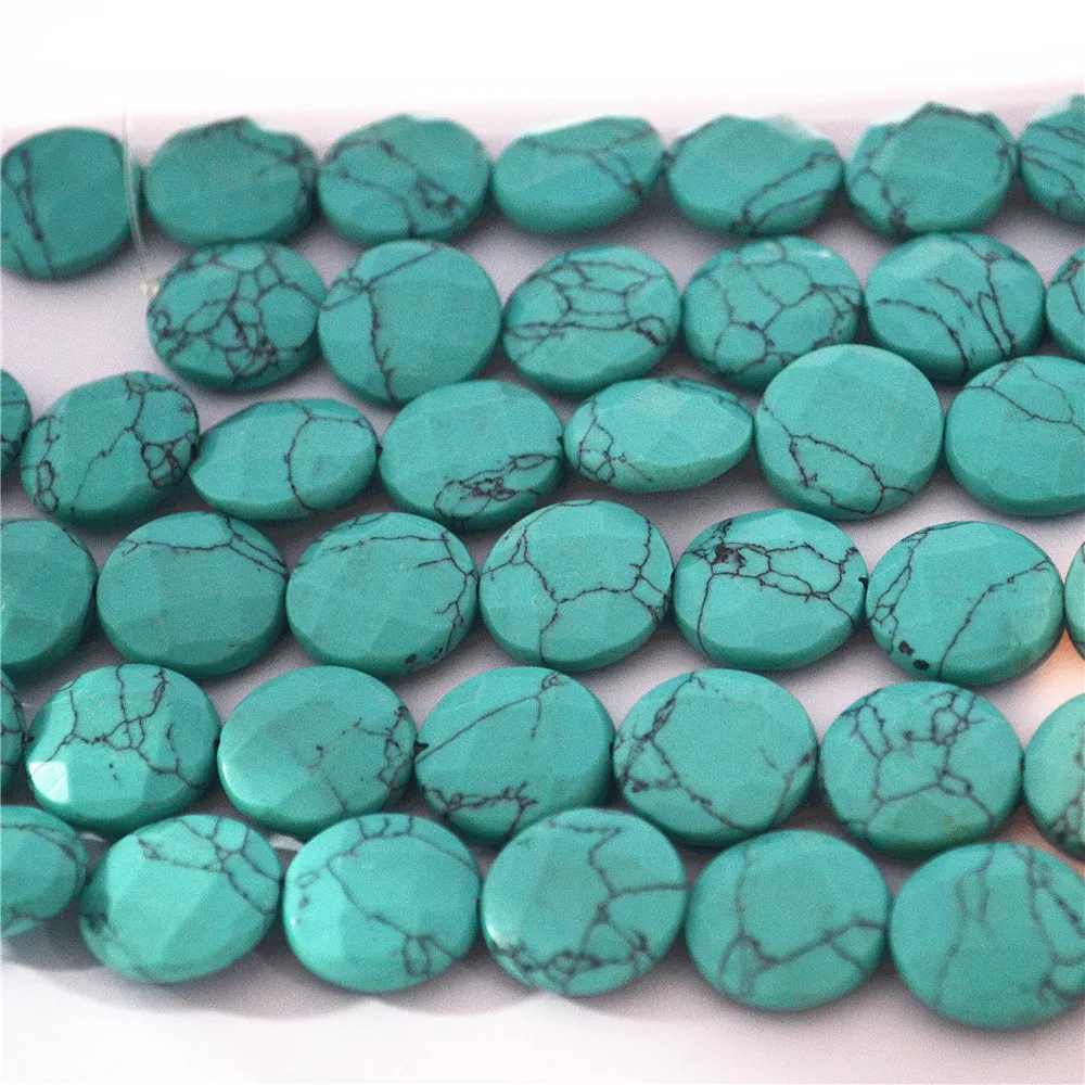 Новый горячий натуральный камень Turquoises круглые бусины вырезанные поверхности
