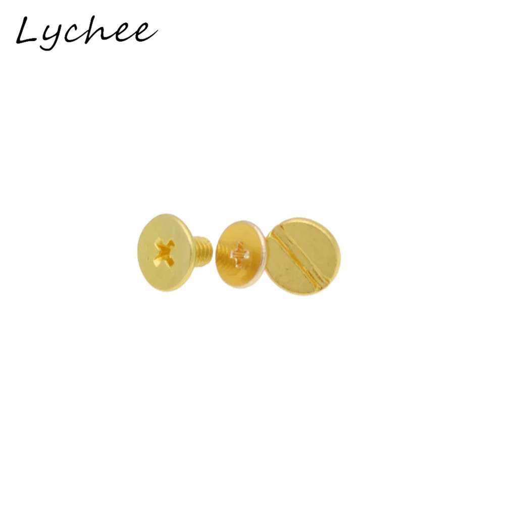 Lychee 10 шт. круглая металлическая заклепка в форме гриба винтовые кнопки для одежды женская сумка украшения для самодельного изготовления заклепки аксессуары