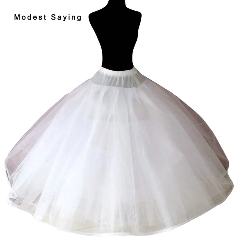 

Ivory 8 Layers No Hoops Petticoat Underskirt For Ball Gown Wedding Dresses 2018 Bridal Gowns Wedding Accessories Crinoline jupon