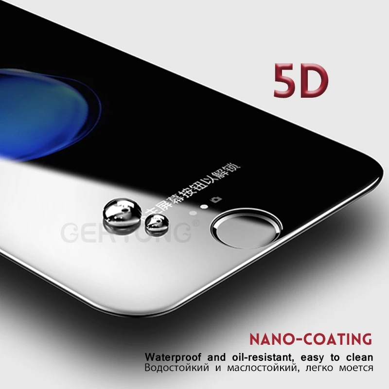 5D Закаленное стекло протектор экрана для iPhone XS Max XR 2018X8 7 6 6 S Plus полное покрытие закаленное стекло Передняя пленка над 3D 4D