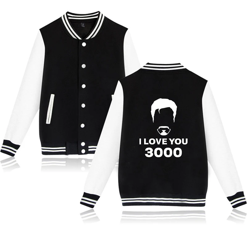 

I Love You 3000 Times Fashion Hip Hop Baseball Jacket Men Women Hoodie Sweatshirts Coats Casual Long Sleeve Hoodies Jackets Tops