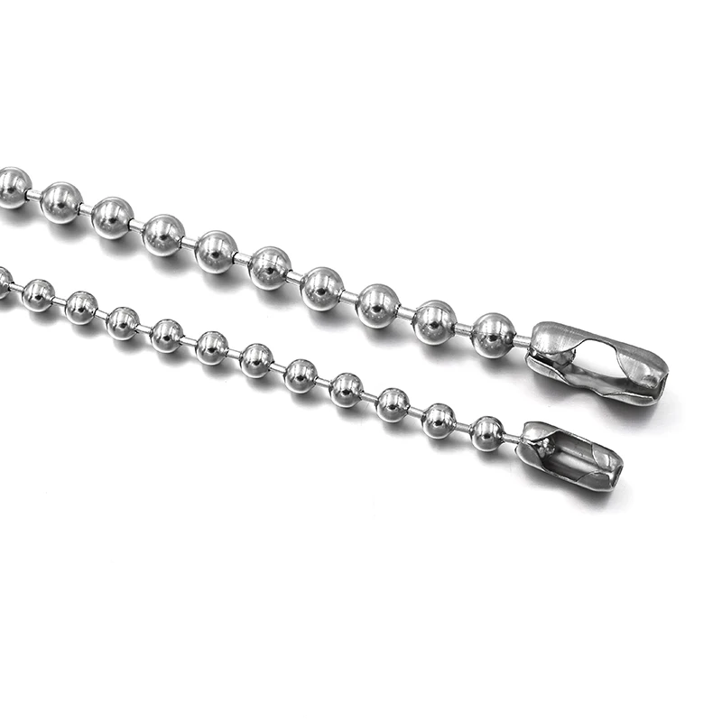 Ожерелье чокер из нержавеющей стали с бусинами и шариками WN040|ball chain necklace|stainless steel