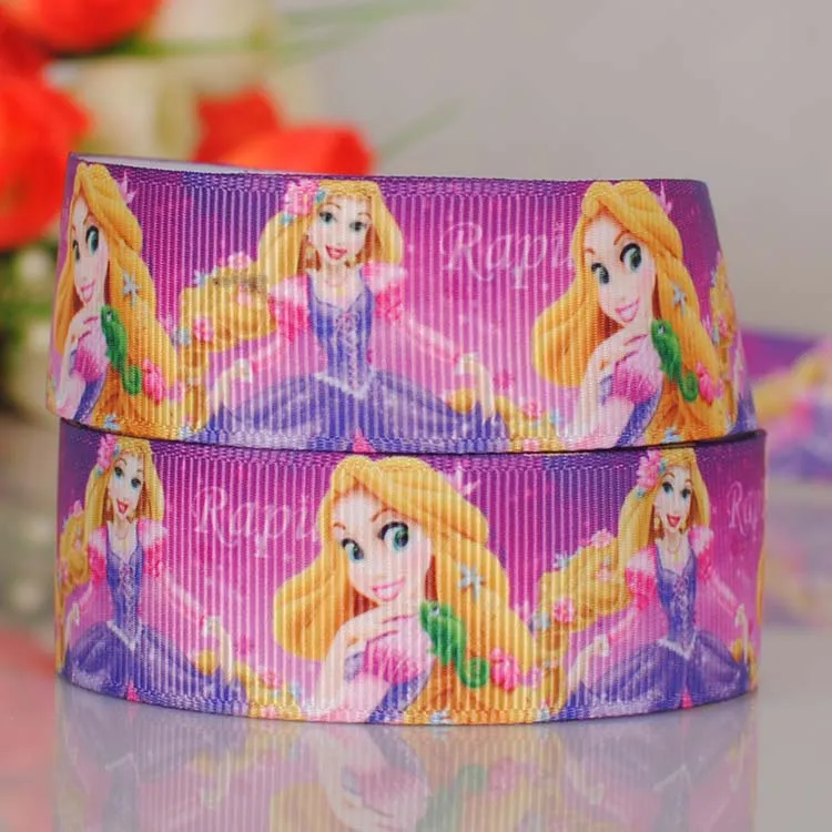 new 1&quot 25 mm Tangled princesse ribbon print grosgrain tape free shipping | Дом и сад