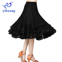 blackred women ballroom dance skirt for tango waltz modern standard foxtrot quickstep dance skirt competition party dress