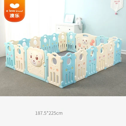 HDPE забор для детских игр, 22 штуки, большой забор для игр, Детская безопасность, для дома, для семьи, для малышей, для игры в бар, защитное ограждение, игрушка - Цвет: 18 plus 2 blue bear