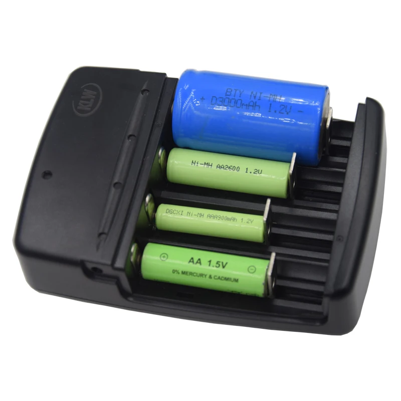 4 слота Смарт USB зарядное устройство для перезаряжаемых C D SC N A AA AAA AAAA 1,2 в NiMh NiCd 1,5 В щелочная батарея зарядное устройство