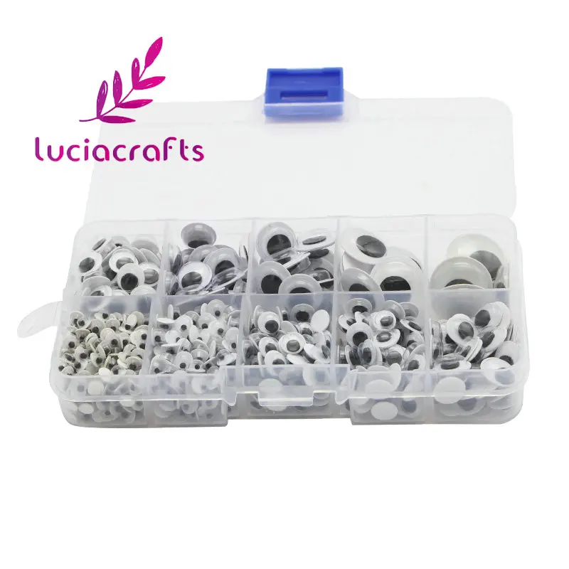 Lucia crafts 1 коробка(650 шт) 4-18 мм самоклеющиеся шатающиеся глазки для одежды Скрапбукинг Аксессуары для игрушечной куклы K0917